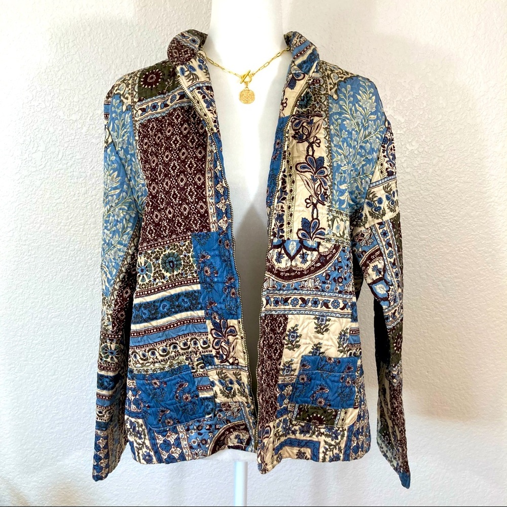 Vintage Quilted Patchwork Floral Paisley Jacket